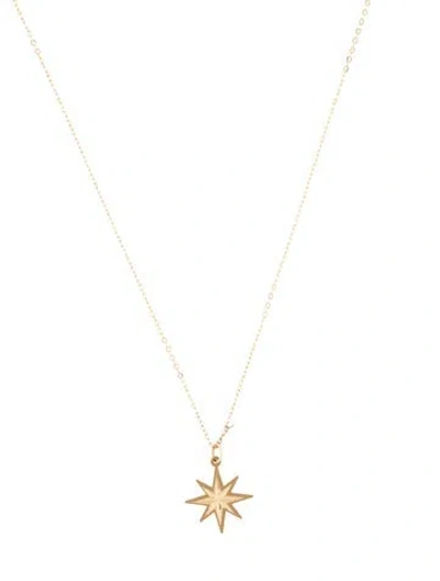 Pre-owned Necklace 14k Star Pendant , 18" In Multi