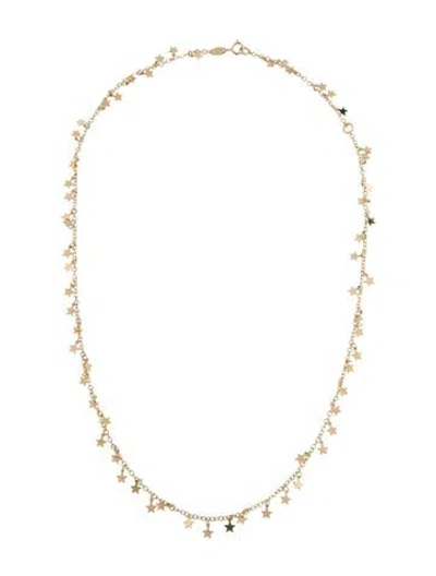 Pre-owned Necklace 14k Star Station , 18" In Multi