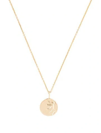 Pre-owned Necklace 14k Sun Pendant , 17" In Multi