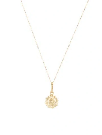 Pre-owned Necklace 14k Sunshine Pendant , 18" In Multi