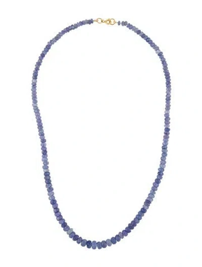 Pre-owned Necklace 14k Tanzanite Beaded , 18" In Multi