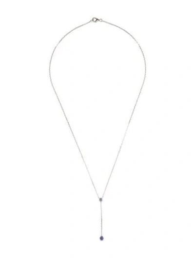 Pre-owned Necklace 14k Tanzanite Lavalier , 18", 18" In Multi