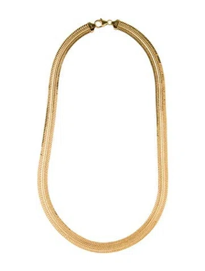 Pre-owned Necklace 14k Textured Chain , 18.25" In Multi