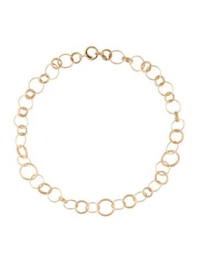 Pre-owned Necklace 14k Textured Circle Chain In Multi