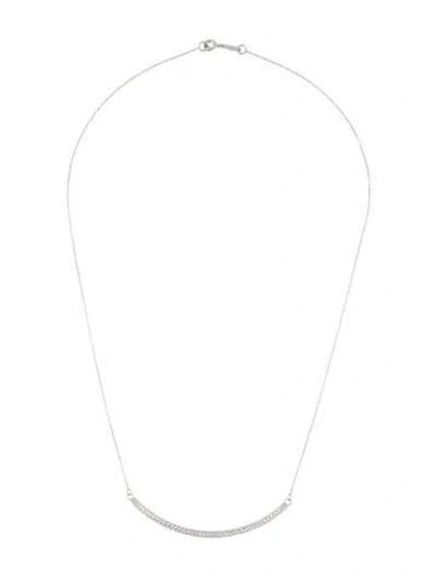 Pre-owned Necklace 14k Textured Smile Bar Pendant, 17" In Multi