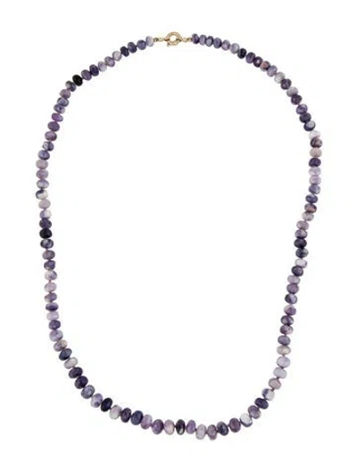 Pre-owned Necklace 14k Tiffany Stone Bead , 20" In Multi