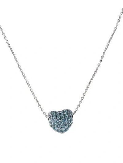 Pre-owned Necklace 14k Topaz Heart Pendant , 16.5" In Multi