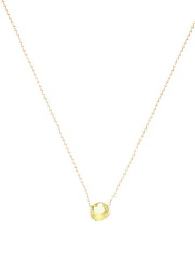 Pre-owned Necklace 14k Tourmaline Pendant , 16.5" In Multi