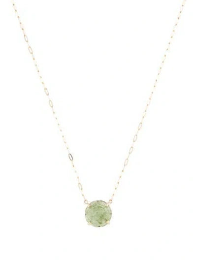Pre-owned Necklace 14k Tourmaline Pendant , 18" In Multi