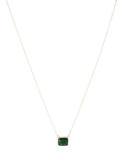 Pre-owned Necklace 14k Tourmaline Pendant , 18" In Multi