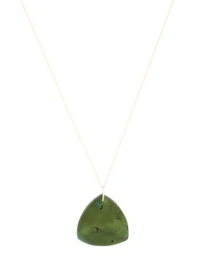 Pre-owned Necklace 14k Tourmaline Pendant , 18" In Multi
