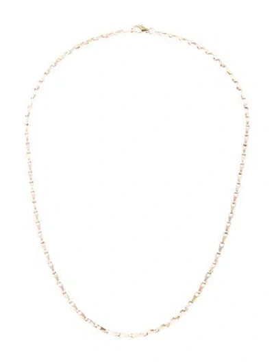 Pre-owned Necklace 14k Tri-tone Chain , 16" In Multi