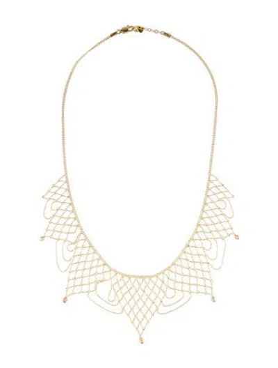 Pre-owned Necklace 14k Tri-tone Collar , 18.75" In Multi