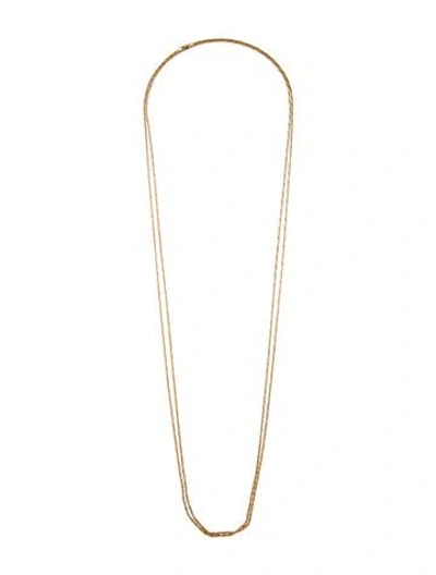Pre-owned Necklace 14k Twist Extra Long Chain , 76" In Multi