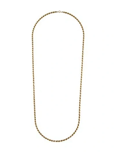 Pre-owned Necklace 14k Twist Long Chain , 31" In Multi