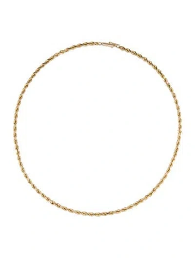 Pre-owned Necklace 14k Twisted Rope Chain , 16.5" In Multi