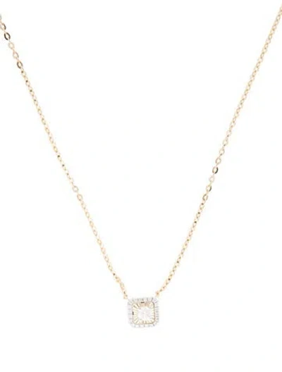 Pre-owned Necklace 14kdiamond Pendant , 17" In Multi