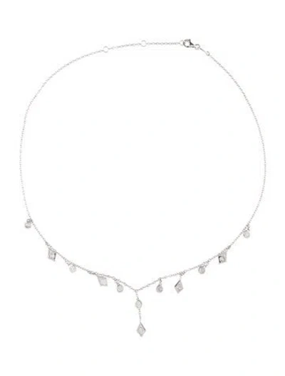 Pre-owned Necklace 18k 1.05ctw Diamond Choker , 17" In Multi