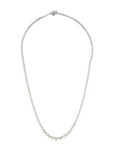 Pre-owned Necklace 18k 12.62ctw Diamond Tennis , 18" In Multi