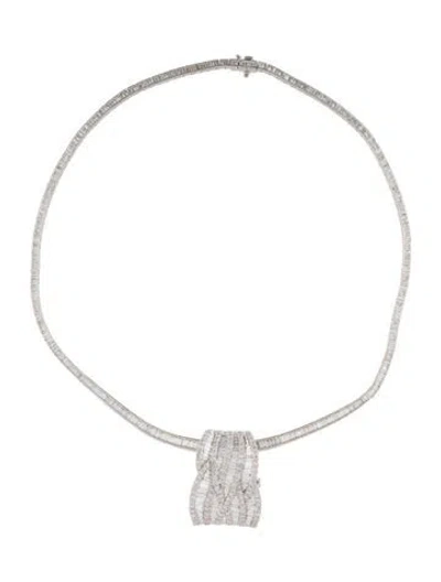 Pre-owned Necklace 18k 12.94ctw Convertible Pendant  In Multi