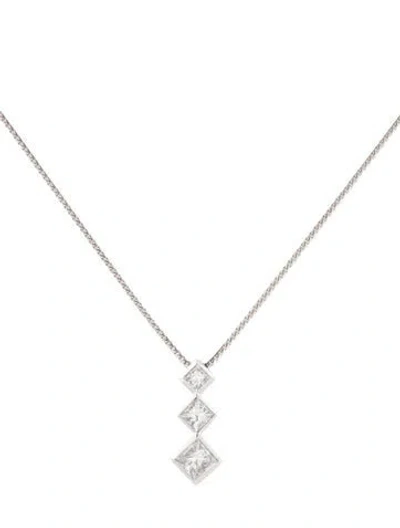 Pre-owned Necklace 18k 1.44ctw Diamond Pendant , 17.75" In Multi