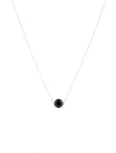 Pre-owned Necklace 18k 1.61ct Sapphire Pendant , 18" In Multi
