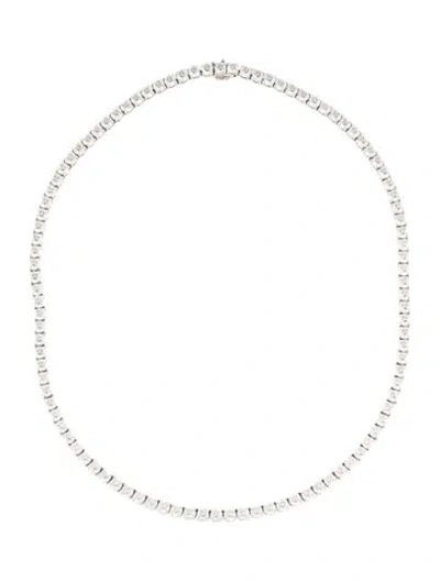 Pre-owned Necklace 18k 16.53ctw Diamond Tennis Collar , 15" In Multi
