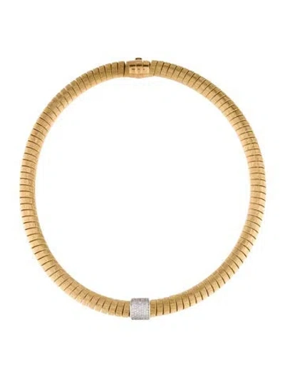 Pre-owned Necklace 18k 1.68ctw Diamond Coil Collar , 17.5" In Multi