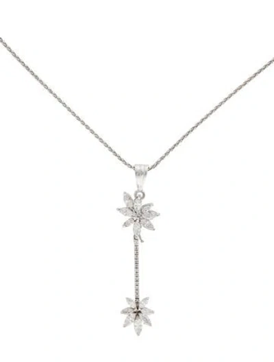 Pre-owned Necklace 18k 1.71ctw Diamond Pendant , 16.5" In Multi