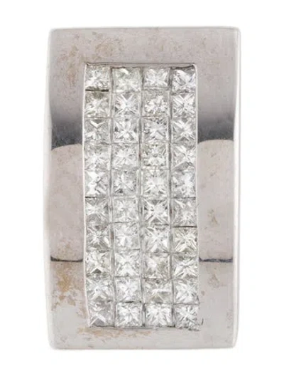 Pre-owned Necklace 18k 1.80ctw Diamond Slide Pendant In Multi