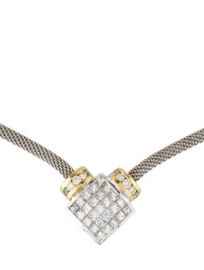 Pre-owned Necklace 18k 2.70ctw Diamond Pendant , 16" In Multi