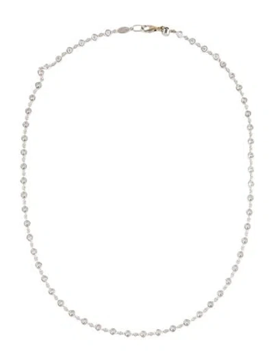 Pre-owned Necklace 18k 2.88ctw Diamond Station , 16.5" In Multi