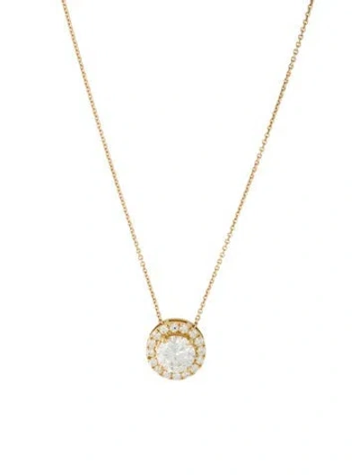 Pre-owned Necklace 18k 3.03ctw Diamond Pendant W/ 14k Chain , 30" In Multi