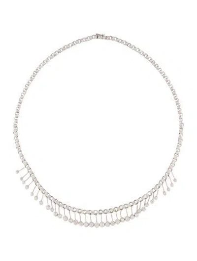 Pre-owned Necklace 18k 3.09ctw Diamond Collar , 16" In Multi