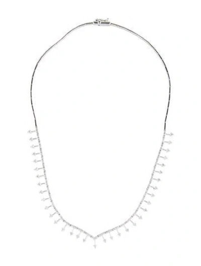Pre-owned Necklace 18k 3.12ctw Diamond Collar , 16.5" In Multi