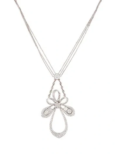 Pre-owned Necklace 18k 3.35ctw Diamond Pendant , 15.5" In Multi