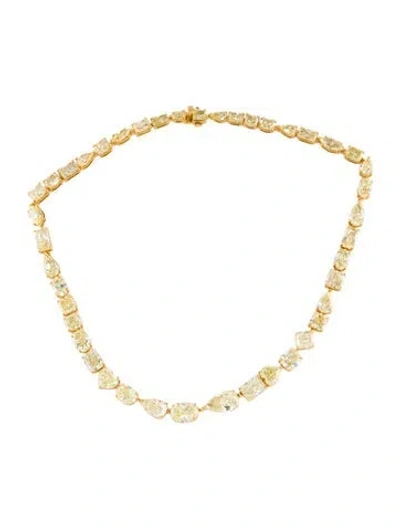 Pre-owned Necklace 18k 52.85ctw Diamond Collar , 15" In Multi
