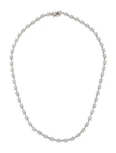 Pre-owned Necklace 18k 7.70ctw Diamond Link , 16" In Multi