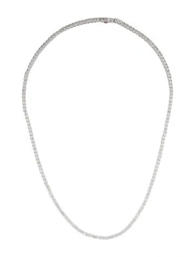 Pre-owned Necklace 18k 8.00ctw Diamond Tennis , 16" In Multi