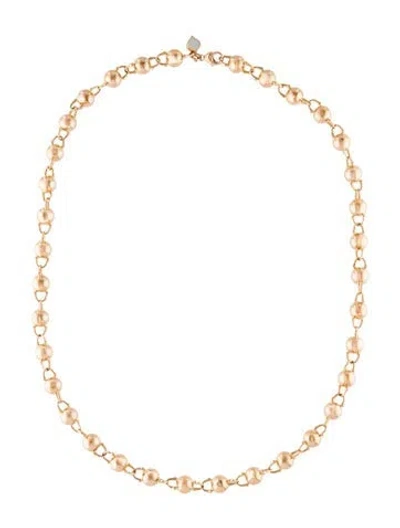 Pre-owned Necklace 18k Ball Chain Link , 20.5" In Multi