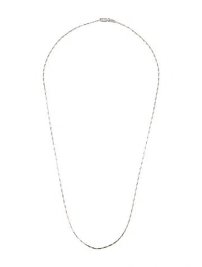 Pre-owned Necklace 18k Bar Link Chain , 19.5" In Multi