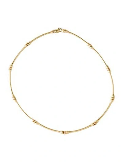 Pre-owned Necklace 18k Collar , 17" In Multi