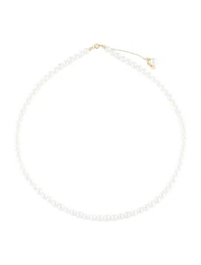 Pre-owned Necklace 18k Cultured Pearl Strand , 18" In Multi