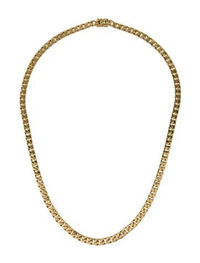 Pre-owned Necklace 18k Curb Chain Link, 20.5" In Multi