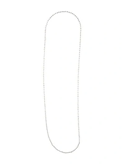 Pre-owned Necklace 18k Diamond Bead Strand , 50" In Multi