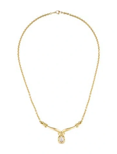 Pre-owned Necklace 18k Diamond Collar , 15.75" In Multi