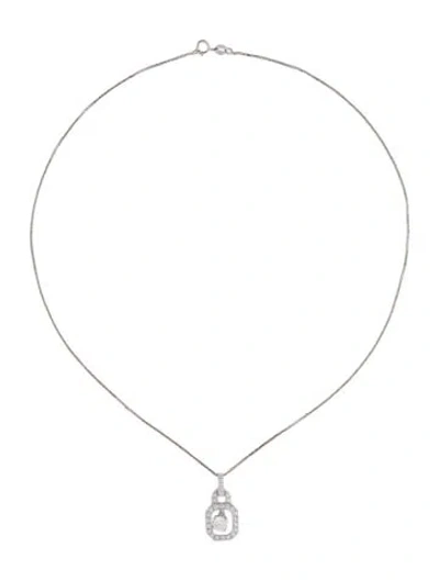 Pre-owned Necklace 18k Diamond Pendant , 16" In Multi