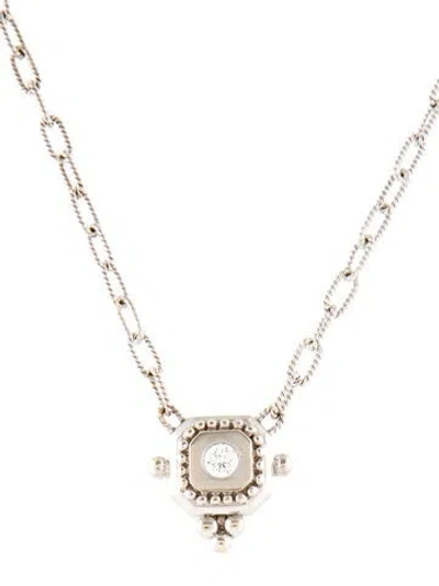 Pre-owned Necklace 18k Diamond Pendant , 16" In Multi