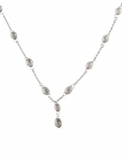 Pre-owned Necklace 18k Diamond Pendant , 16.5" In Multi