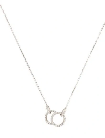 Pre-owned Necklace 18k Diamond Pendant , 16.5" In Multi